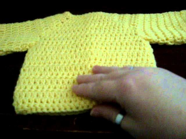 Crochet baby cardigan sweater