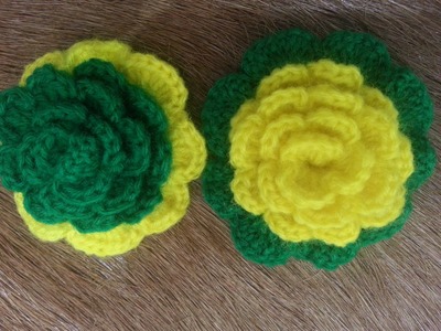 Crochet Flower Tutorial #2 (add petals)