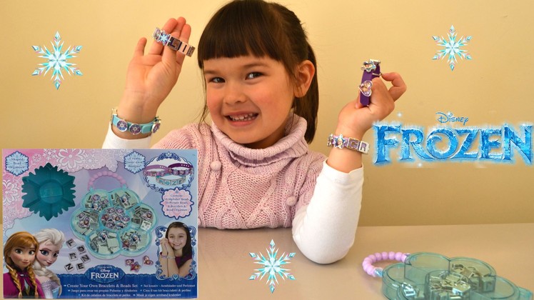 Disney Frozen Bracelets and Beads Set Elsa Anna Olaf Frozen Movie Arts and Crafts Toys