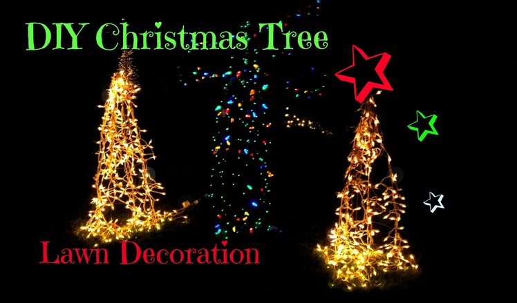 DIY Christmas Tree Yard Decoration
