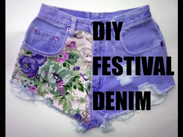 ✂ DIY dip dye festival denim shorts ✂