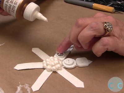 DIY Elegant Button Snowflake Ornaments using Aleene's Tacky Glue!