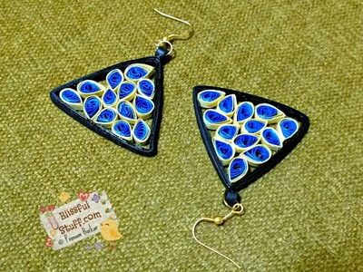 DIY - How to make paper quilled earrings, Paper quilling earrings tutorial