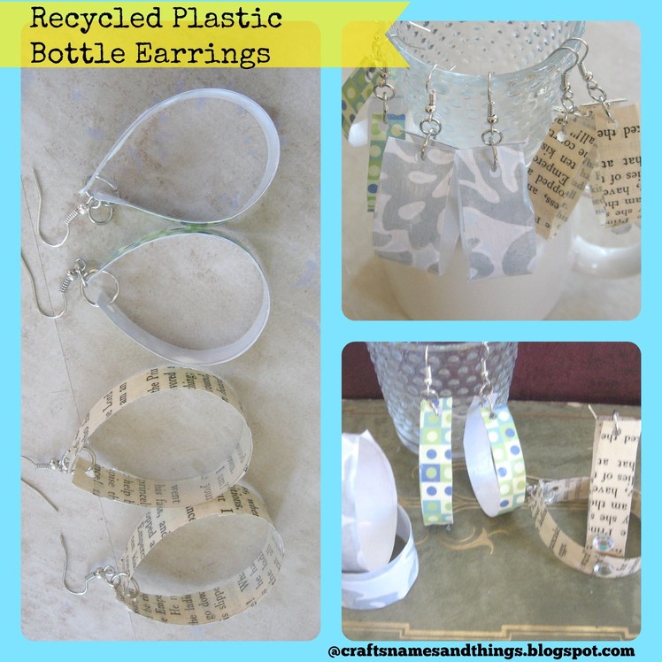 DIY Recycled Bottle Earrings.How To Make Recycled Plastic Bottle Earrings - Tutorial