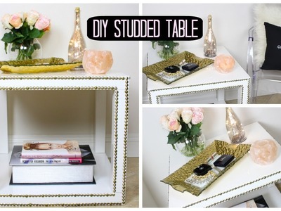 DIY Studded Table! Affordable Room Decor