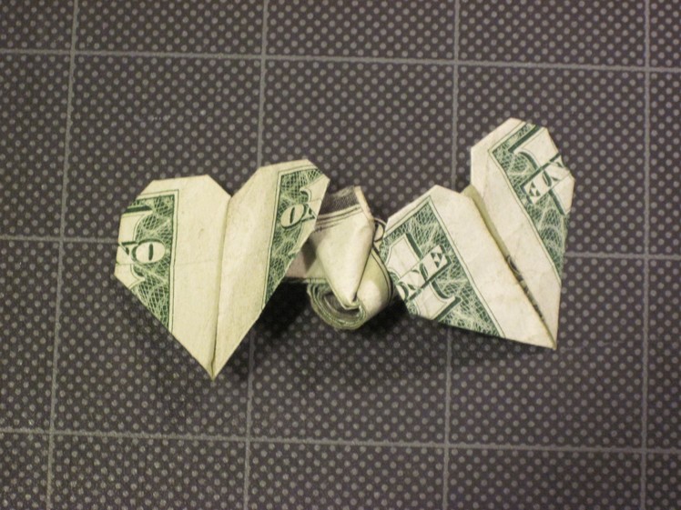Dollar Origami Tied Hearts