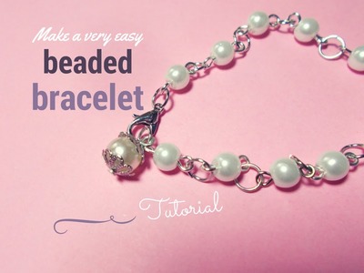 Easy Beaded Bracelet ▸ Jewelry Making Tutorial ◂ (with PandaHall elements)
