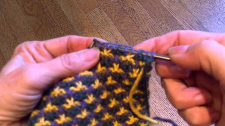 Fleur-de-List Hat and Mittens--Working the Slip Stitch Pattern