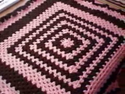 Handmade Granny Square Sugar Pop Agfhan Crochet Baby Blanket from Mikey's tutorial