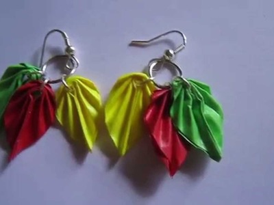 Handmade Jewelry - Origami Leaves Earrings