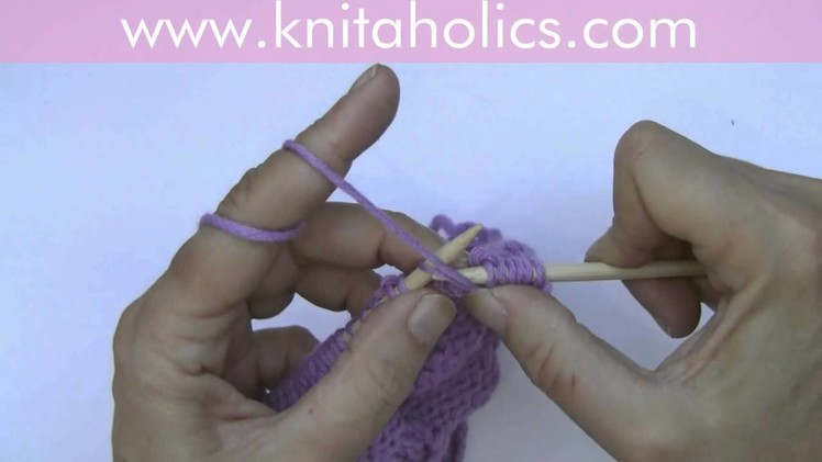 How to Knit * Bell Flower Stitch * Knitting stitch * Lace