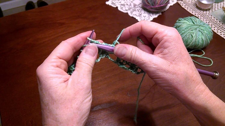 How to knit the Faggot Lace Stitch