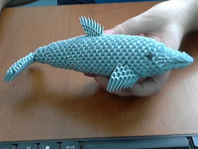 How to make 3d origami dolphin part 3