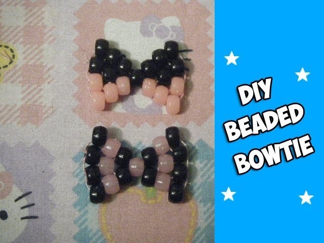 How to Make A Beaded Bowtie (Kandi) - [www.gingercande.com]