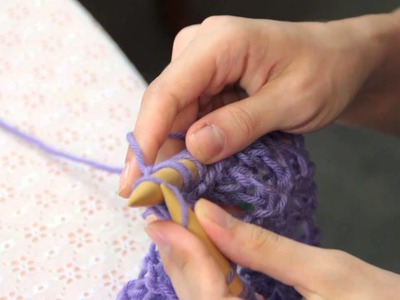 How to Make a Knitted Scarf Using Only the Knit Stick : Knitting Tips & Techniques