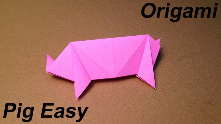 How to Make a Paper Animals. Origami Pig. Easy for Children