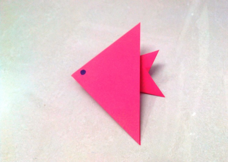 How to make an origami paper fish - 1 | Origami. Paper Folding Craft, Videos and Tutorials.