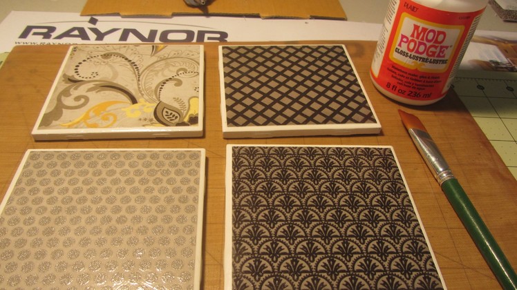 How to Make Coasters With Tiles Scrapbook Paper Mod Podge