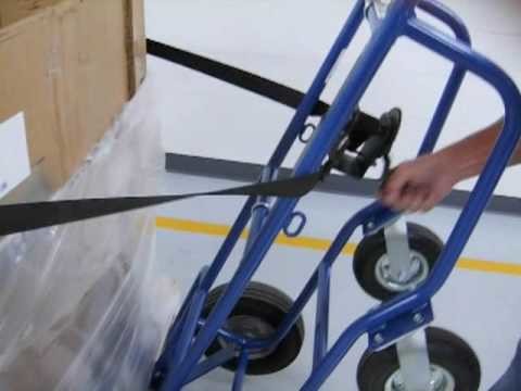 HVAC Hand Truck with custom extra-long Strap attachment by Valley Craft