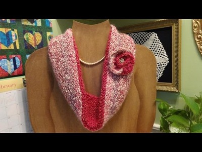 J's Double Hug Pink Valentine Scarf - Knitted Version