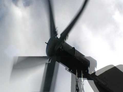 My DIY wind turbine showing output in AMPS