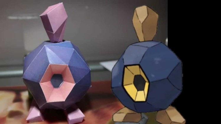 Papercraft roggenrola stopmotion