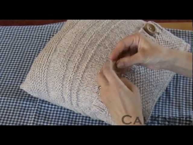 Sewing Up Your Knitted Textured Stripe Cushion
