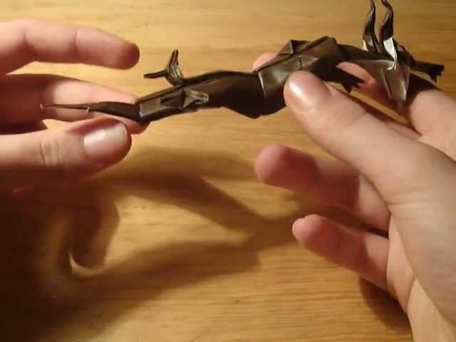 Showing the origami oriental dragon (not a tutorial)