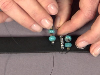 Use Blanket Stitch and Beads to Embellish a Leather Cuff
