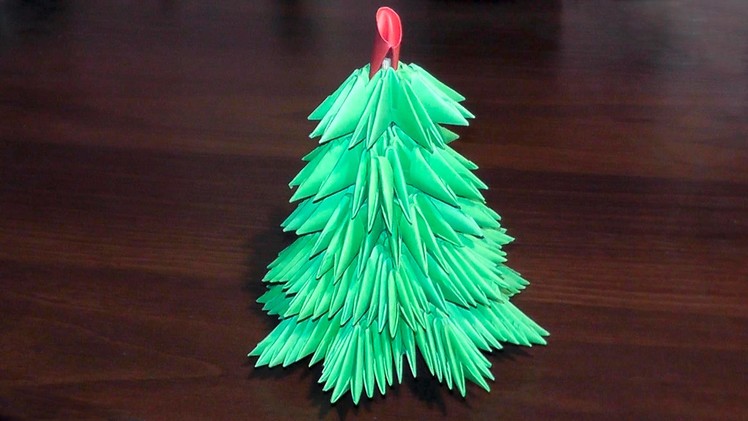 3D origami Christmas tree tutorial