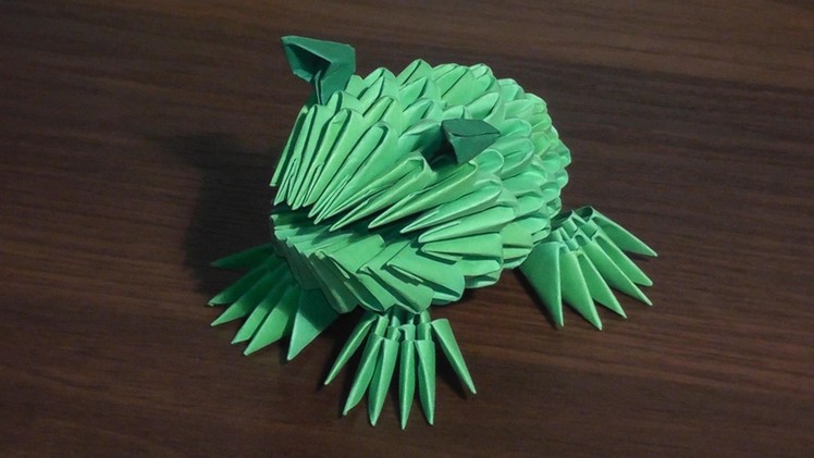 3D origami frog (toad) tutorial (for beginners)