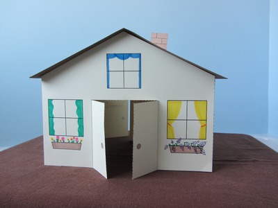 3D Paper House Children's Craft