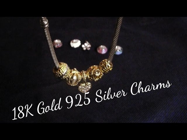 Adorable DIY 18K Gold & 925 Silver Pandora Charms