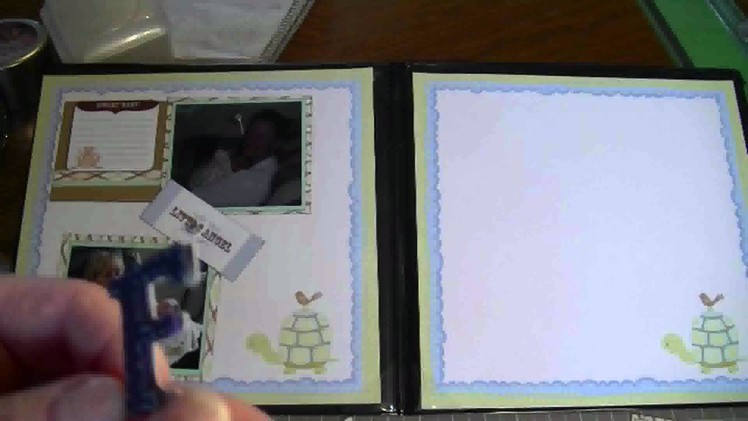 Baby Boy 2 Page Scrapbook Layout Series #4
