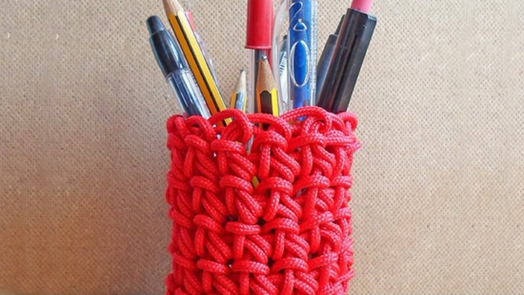 Crochet a Simple Paracord Penholder - DIY Crafts - Guidecentral