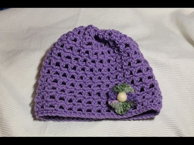 Crochet Beginner Open Weave Hat Tutorial