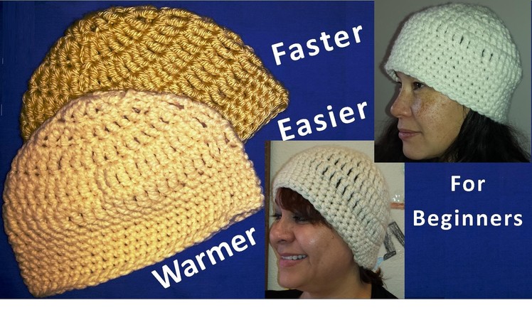 Crochet Hat Beanie - Quick and Easy - Beginner