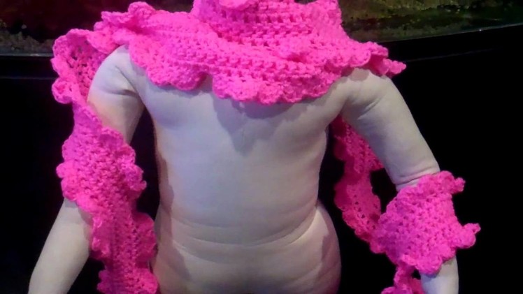 Crochet Pretty Pink Scarf.