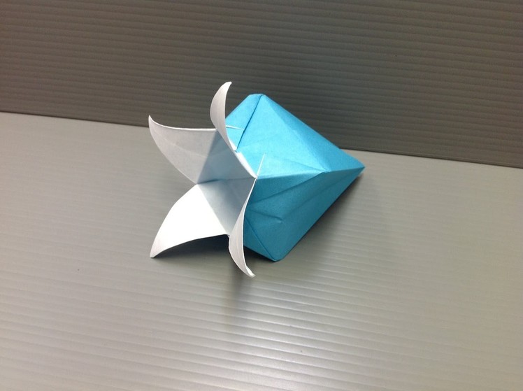 Daily Origami: 130 - Harebell or Bluebell Flower