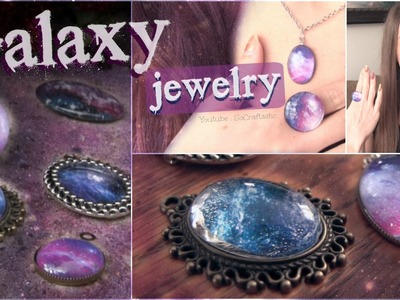 DIY Galaxy Necklace & Ring Pendants. Nail Polish Jewelry How To