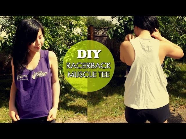 DIY: How to Make a Racerback Muscle Tee - No Sew! {Sew Easy Please}