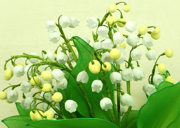 DIY Instruction Handmade Lily of the Valley Wedding Bouquet with Nylon Stocking