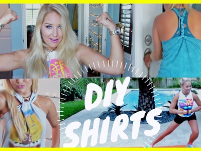 ❋ DIY Workout Shirts [NO SEW] ❋ | Reconstruct your old T-shirts!