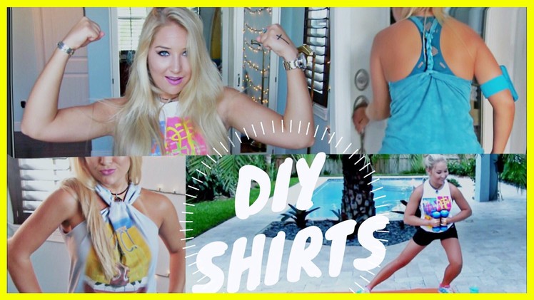 ❋ DIY Workout Shirts [NO SEW] ❋ | Reconstruct your old T-shirts!