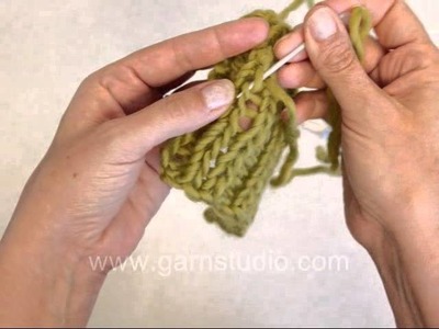 DROPS Technique Tutorial: How to weaving in tails in knitted ribbing