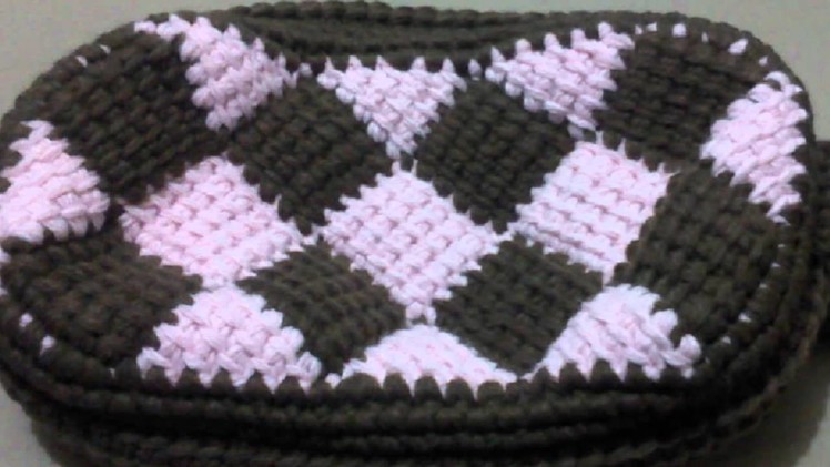 Entrelac Crochet Handbag.purse.pouch pattern
