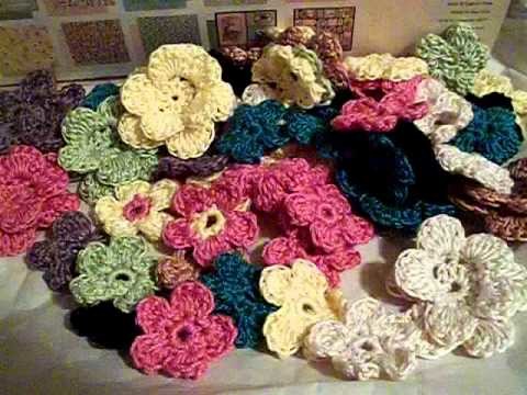 Handmade crochet flowers by Jennerator74 for sale at Kellyjp29 ebay.