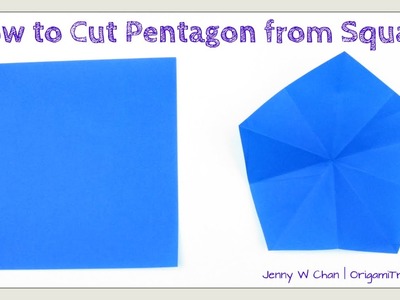 How to Cut a Pentagon from a Square - Scrapbooking, Origami, Fabrics for Quilting