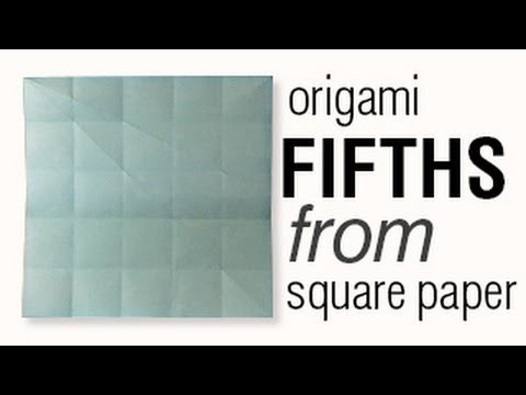 How To Fold Square Paper into Fifths with Origami