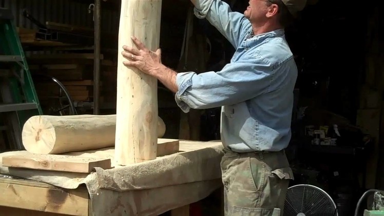 How-to Hand Craft Log Newel Posts by Mitchell Dillman